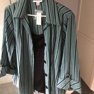 Women’s 18/20 Blue/Green Blouse